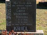 KRIEL Louise Wilhelmine Matilda 1908-1988