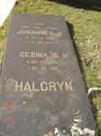 HALGRYN Johannes H. 1907-1980 & Gesina C.H. 1896-1981