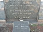 ABRAHAM Arthur -1951 & Ann 1886-1980 :: ABRAHAM Alec -1952 