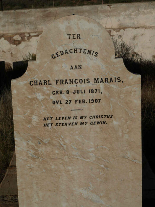 MARAIS Charl Francois 1871-1907