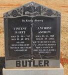 BUTLER Anthony Andrew 1948-2002 :: BUTLER Vincent Rhett 1957-1976