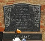 ADAMS Charles Edward 1921-1967