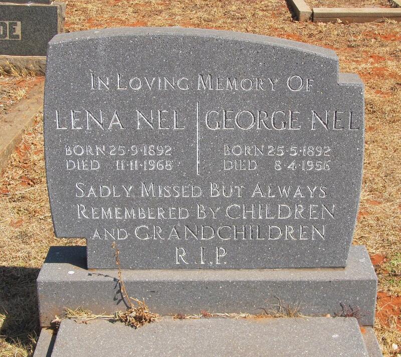 NEL George 1892-1956 & Lena 1892-1968