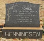 HENNINGSEN Ronel Hester Petronella nee VAN WYK 1959-1979