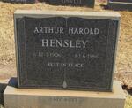 HENSLEY Arthur Harold 1906-1986