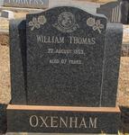 OXENHAM William Thomas -1953