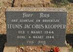KLOPPER Teunis Jacobus 1944-1944