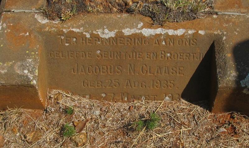 CLAASE Jacobus N. 1935-193?