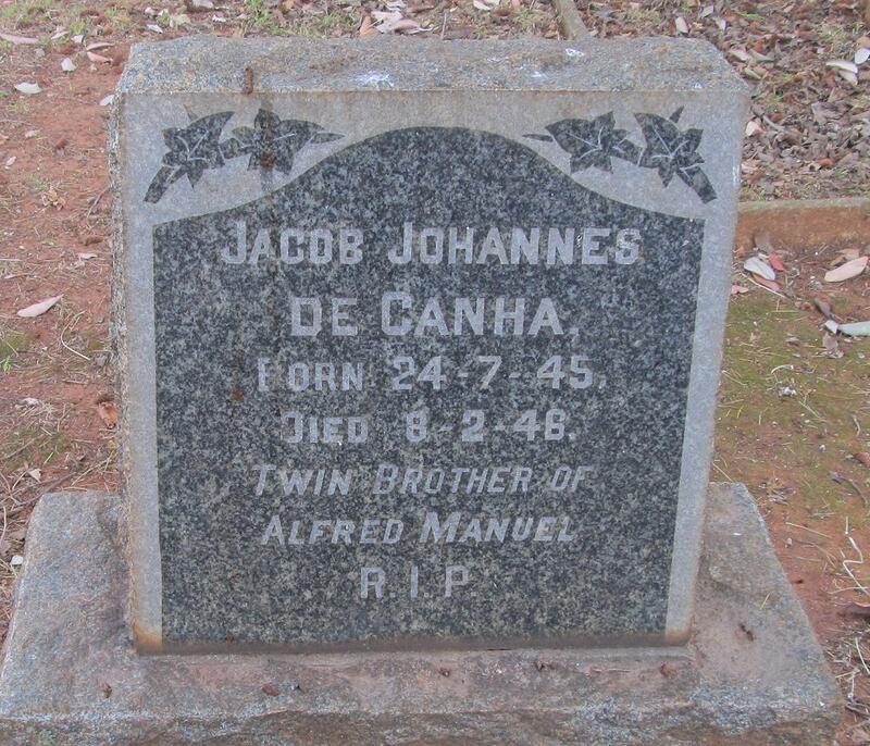 CANHA Jacob Johannes, de 1945-1946
