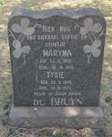 BRUYN Maryna, du 1928-1931 :: DU BRUYN Tysie 1946-1953