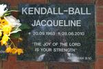 BALL Jacqueline, Kendall 1963-2010