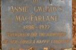 MacFARLANE Annie Gwladys 1896-1977