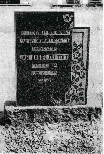 TOIT Jan Daniel, du 1884-1959