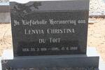 TOIT Lenvia Christina, du 1891-1980