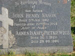 NASON John Henry 1882-1964 :: PIETKIEWICZ Agnes Isabel 1920-1994