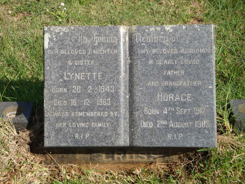 CROSS Horace 1917-1985 & Lynette 1943-1963