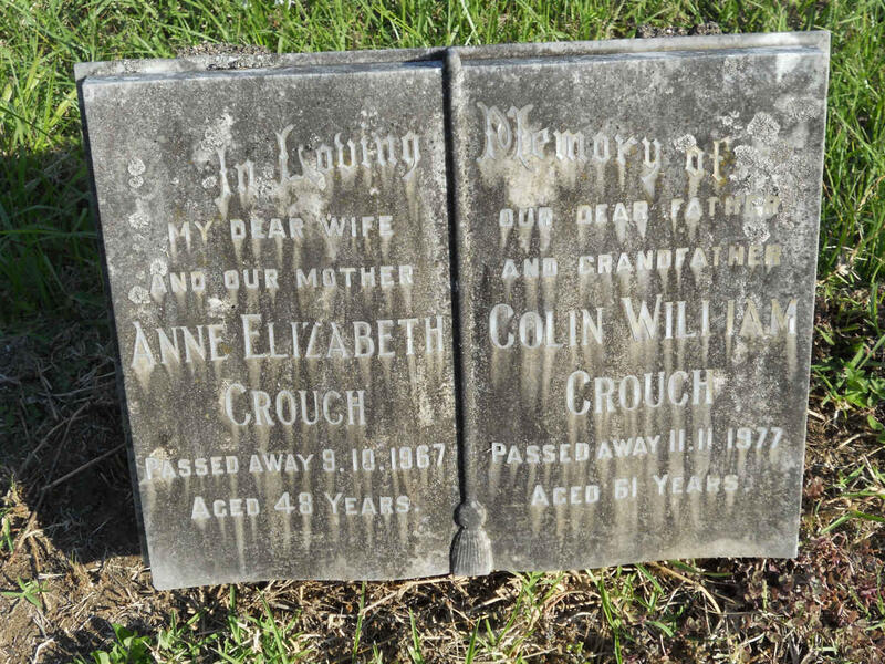 CROUCH Colin William -1977 & Anne Elizabeth -1967