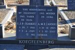 KOEGELENBERG I.J.P. 1921-1989 & A.M.E. 1925-2007