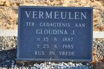 VERMEULEN Gloudina J. 1887-1985