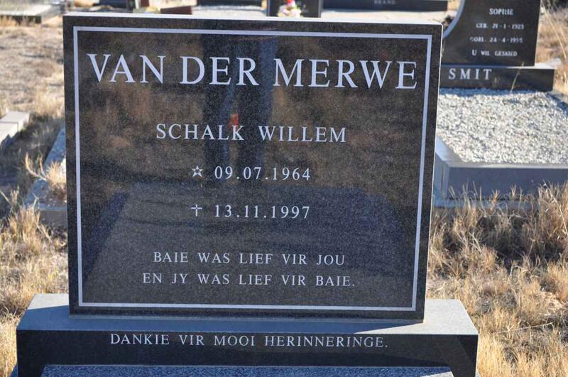 MERWE Schalk Willem, van der 1964-1997