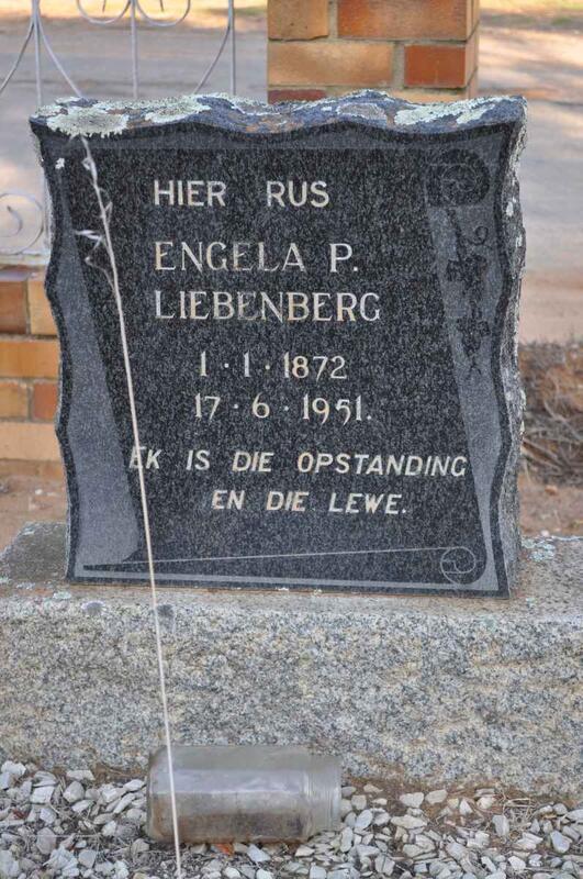 LIEBENBERG Engela P. 1872-1951