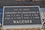 WAGENER Johannes H.F. 1912-1985 & Magdalena M. 1922-1996