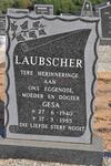 LAUBSCHER Gesa 1940-1985