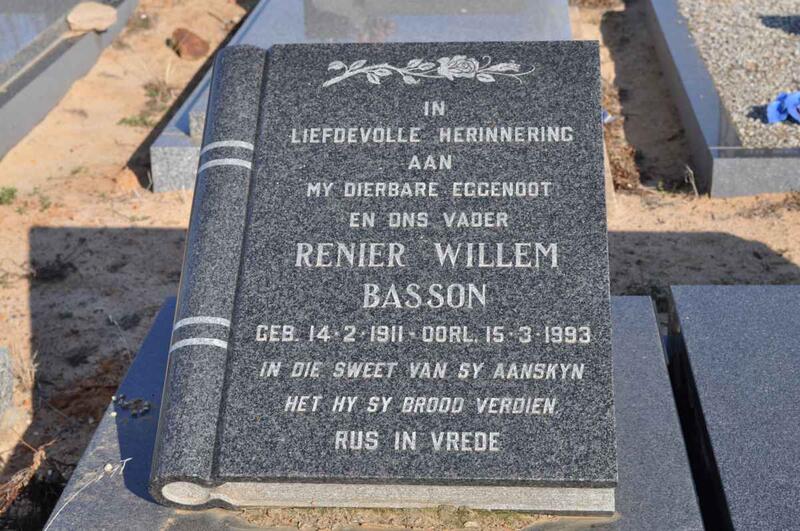 BASSON Renier Willem 1911-1993