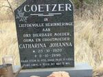 COETZER Catharina Johanna nee BOTMA 1920-1996