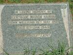HARRIS Gertrude Marion nee WILLIAMS 1881-1945