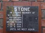 STONE Milton Frank 1934-2001