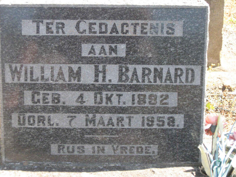 BARNARD William H. 1892-1958
