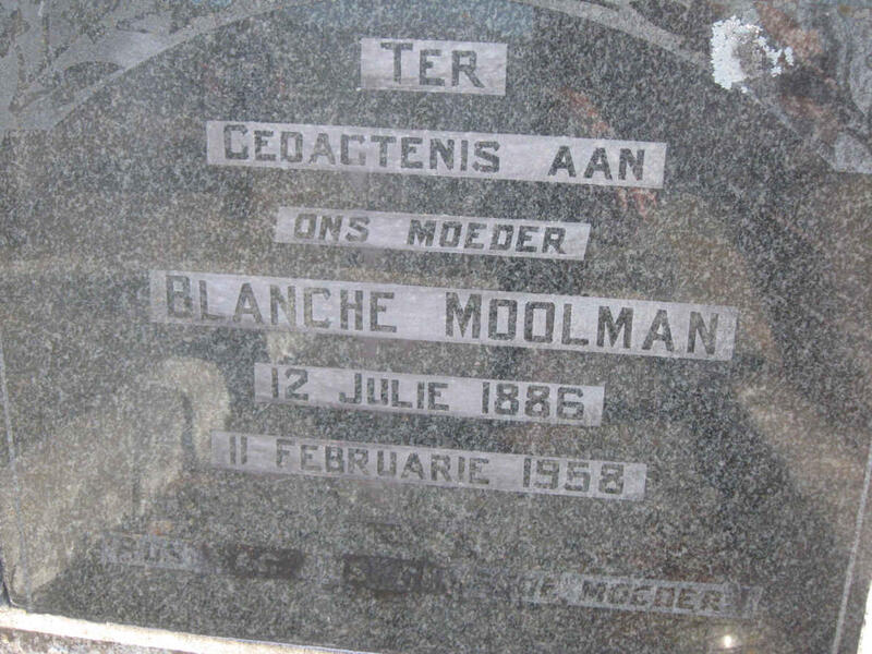 MOOLMAN Blanche 1886-1958