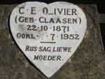 OLIVIER C.E. nee CLAASEN 1871-1952