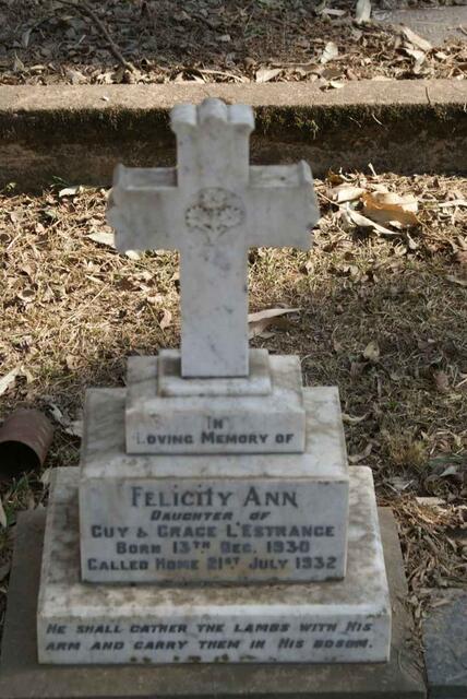 L'ESTRANGE Felicity Ann 1930-1932