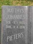 PIETERS Matthys Johannes 1925-1974