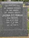 HUMAN Jacoba D.C. neé PIETERS 1895-1951