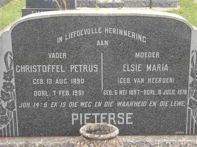 PIETERSE Christoffel Petrus 1890-1961 & Elsie Maria VAN HEERDEN 1897-1978