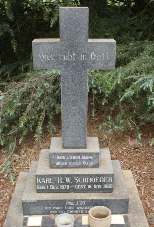 SCHROEDER Karl H.W. 1878-1968