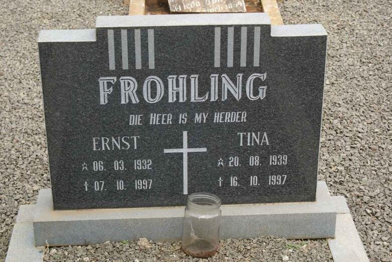 FROHLING Ernst 1932-1997 & Tina 1939-1997