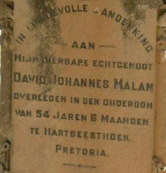 MALAN David Johannes