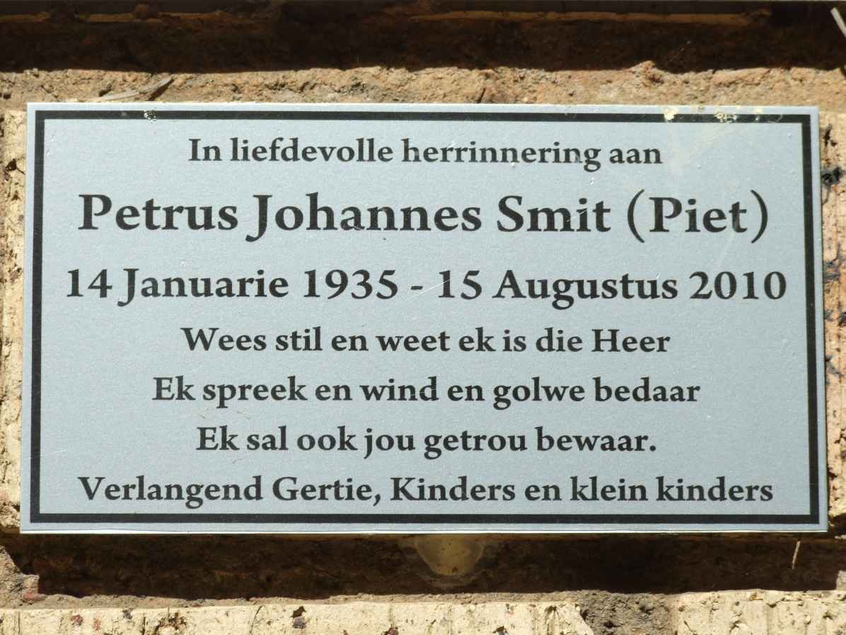 SMIT Petrus Johannes 1935-2010