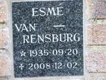 RENSBURG Esme, van 1935-2008