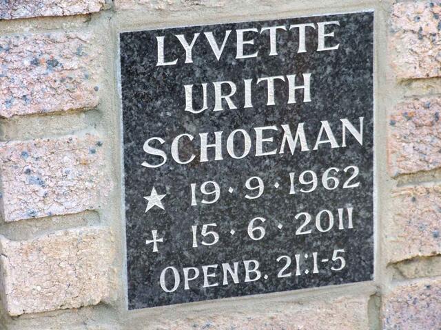 SCHOEMAN Lyvette Urith 1962-2011