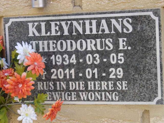 KLEYNHANS Theodorus E. 1934-2011