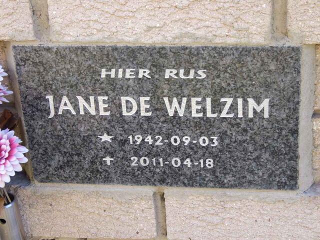 WELZIM Jane, de 1942-2011
