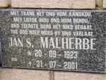 MALHERBE Jan S. 1923-2001