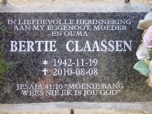 CLAASSEN Bertie 1942-2010