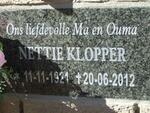 KLOPPER Nettie 1921-2012