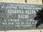 NAUDE Susanna Helena 1933-2008